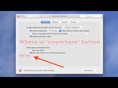 Allow apps downloaded from anywhere missing mac