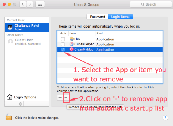 Change what apps open on startup macbook air